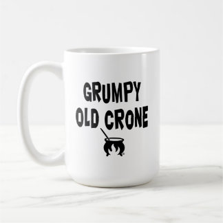 Grumpy Old Crone with Cooking Cauldron Mug