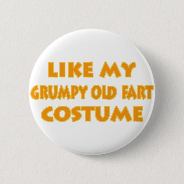 Grumpy old fart Costume Button (Front)