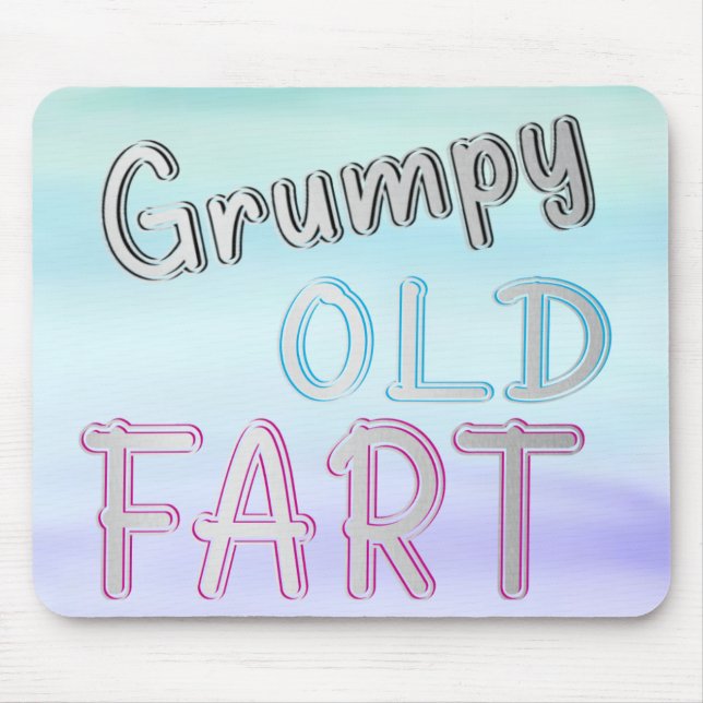 Grumpy Old Fart Mouse Pad (Front)