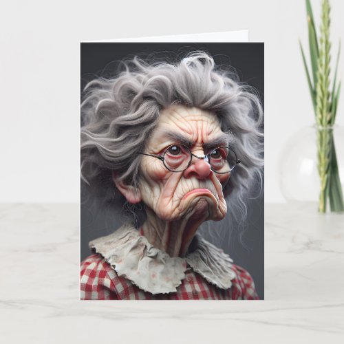 Grumpy Old Lady For Getting Older Birthday Card