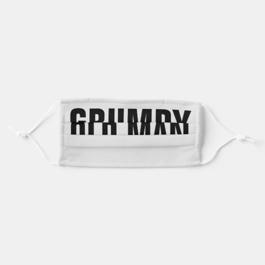 GRUMPY OLD MAN "" BIRTHDAY CLOTH FACE MASK (Front, Folded)