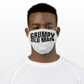 GRUMPY OLD MAN "" BIRTHDAY CLOTH FACE MASK (Worn)