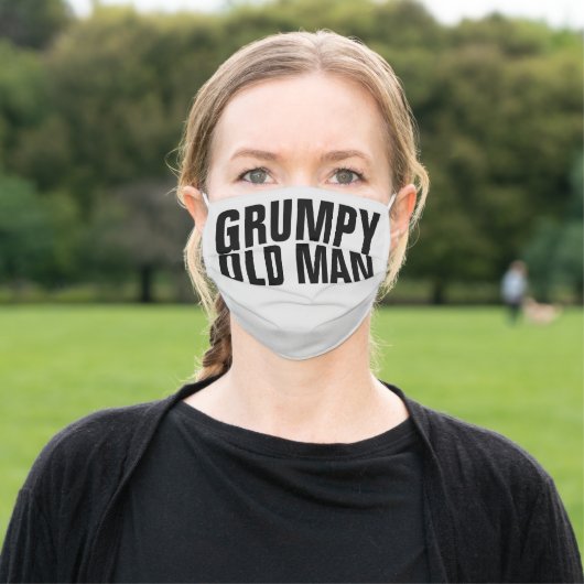 GRUMPY OLD MAN "" BIRTHDAY CLOTH FACE MASK (Outside)