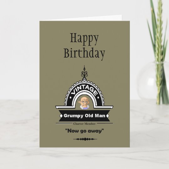 Grumpy Old Man Club Fun Over The Hill Birthday Card Zazzle Com