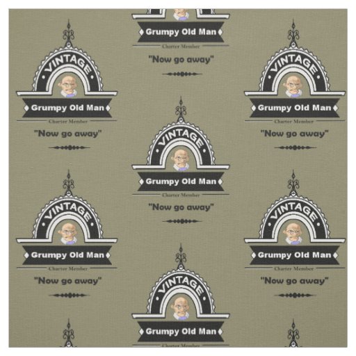 Grumpy Old Man Club Fun "Over the Hill" Fabric