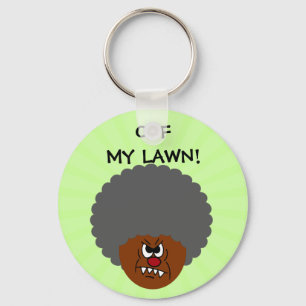 Grumpy Old Man: Hey, you kids get off my lawn! Keychain