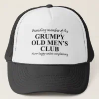 Grumpy Old Men's Club Trucker Hat, Zazzle