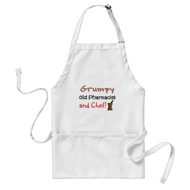 Grumpy Old Pharmacist T-Shirts and Gifts Adult Apron (Front)