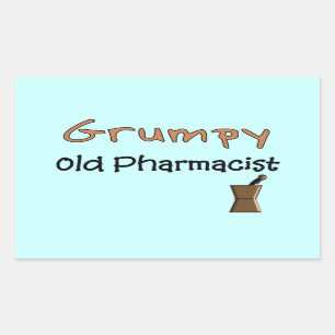 Grumpy Old Pharmacist T-Shirts and Gifts Rectangular Sticker