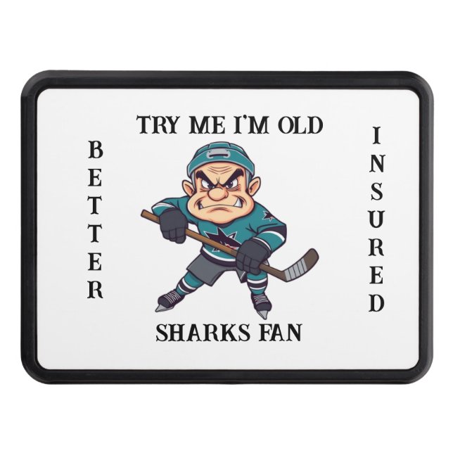 Grumpy Old Sharks Fan Hitch Cover (Front)
