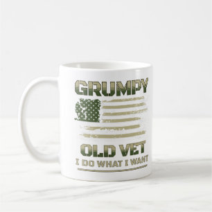 Grumpy Old Vet I Do What I Want Funny Veteran Coffee Mug