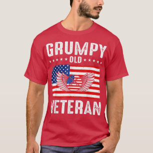 Grumpy Old Veteran Patriotic Military Veteran Gran T-Shirt