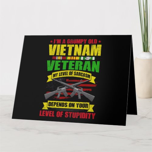 Grumpy Old Vietnam Veteran 212 Card