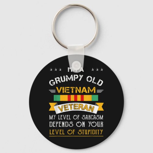 Grumpy Old Vietnam Veteran Keychain