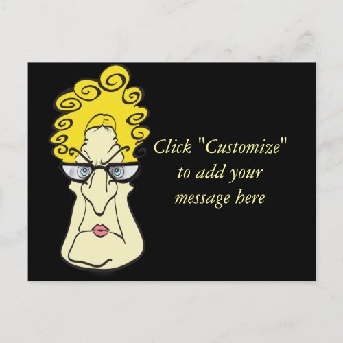 Grumpy Old Woman Postcard