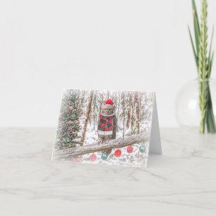 Grumpy Owl Christmas Note Card