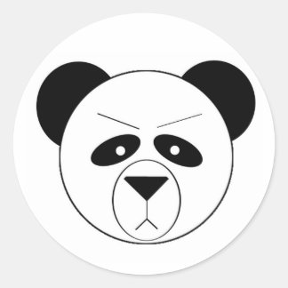 Grumpy Panda Classic Round Sticker