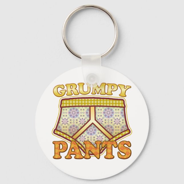 Grumpy Pants Keychain (Front)