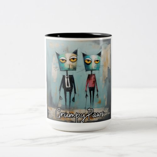Grumpy Paws Two_Tone Coffee Mug