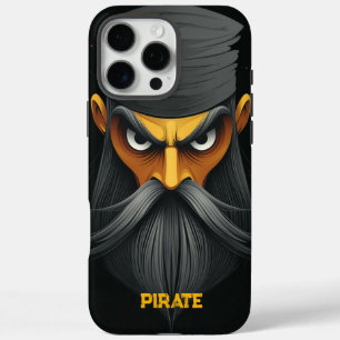 Grumpy Pirate Portrait iPhone 16 Pro Max Case