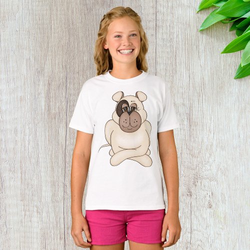 Grumpy Pit Bull Girls T_Shirt