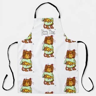 Grumpy Pizza Pet Funny Cat Art Design