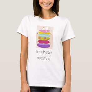 Grumpy princess cat and the pea cartoons T-Shirt
