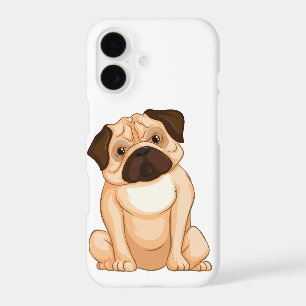 Grumpy Pug Cartoon iPhone 17 Case