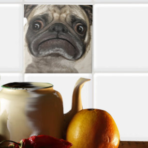 Grumpy Puggy Gifts Ceramic Tile