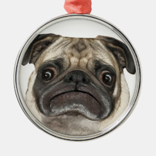 Grumpy Puggy Gifts Metal Ornament