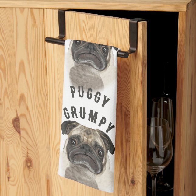 Grumpy Puggy Gifts Towel (Thirds Fold)