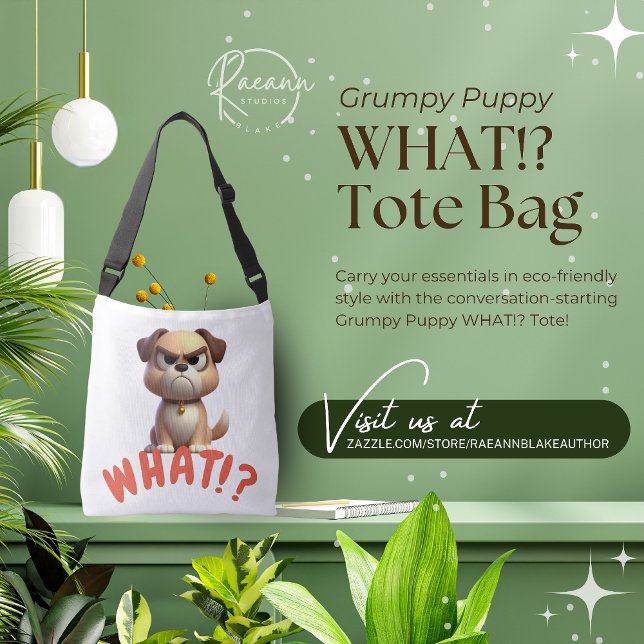 Grumpy Puppy Tote Bag (Creator Uploaded)