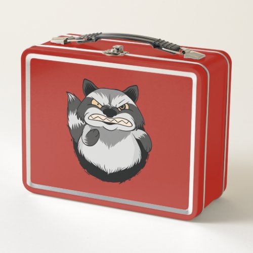 Grumpy Raccoon Metal Lunch Box