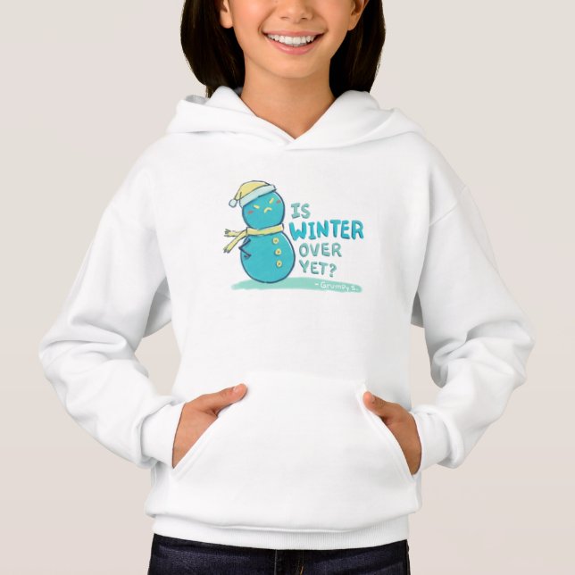 Grumpy S. Illustration: IS WINTER OVER YET? Hoodie (Front)