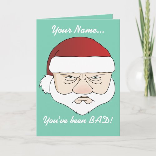 Grumpy Santa Holiday Card