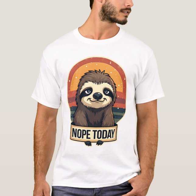 Grumpy Sloth Vintage Funny Retro Shirt Design (Front)
