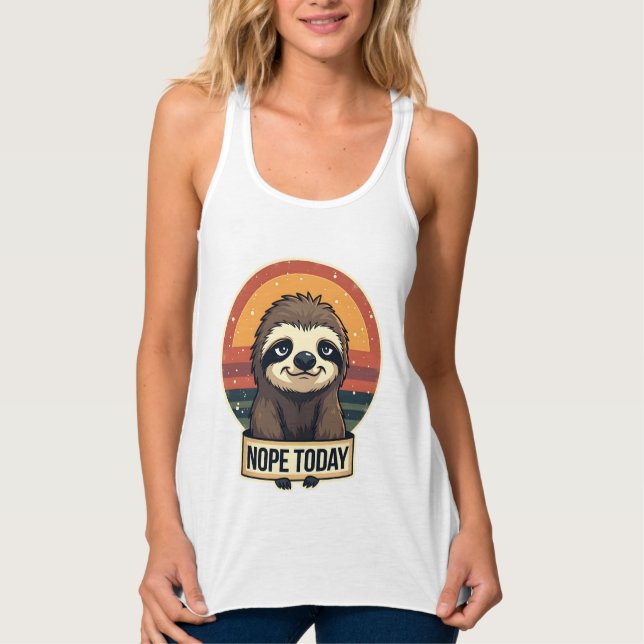 Grumpy Sloth Vintage Funny Retro Shirt Design (Front)