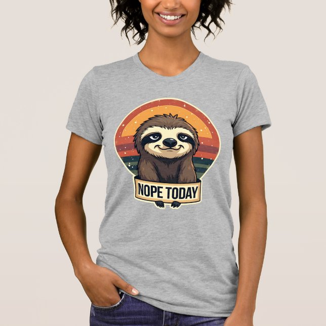 Grumpy Sloth Vintage Funny Retro Shirt Design (Front)