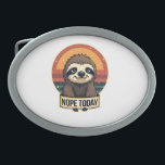 Grumpy Sloth Vintage Funny Retro Shirt Design Belt Buckle<br><div class="desc">Grumpy Sloth Vintage Funny Retro Shirt Design</div>