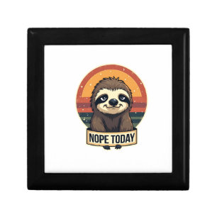 Grumpy Sloth Vintage Funny Retro Shirt Design Gift Box