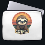 Grumpy Sloth Vintage Funny Retro Shirt Design Laptop Sleeve<br><div class="desc">Grumpy Sloth Vintage Funny Retro Shirt Design</div>