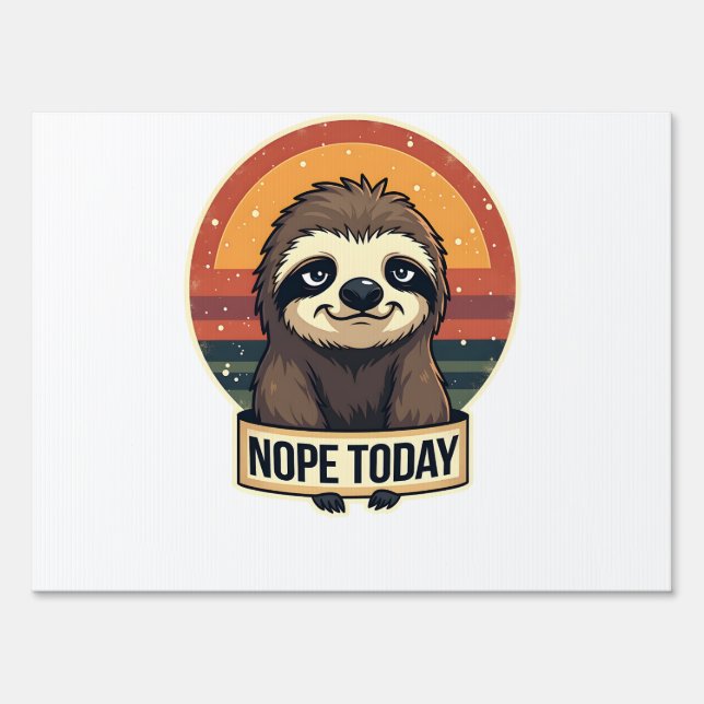 Grumpy Sloth Vintage Funny Retro Shirt Design Sign (Front)