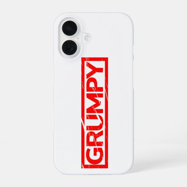 Grumpy Stamp Iphone Case (Back)