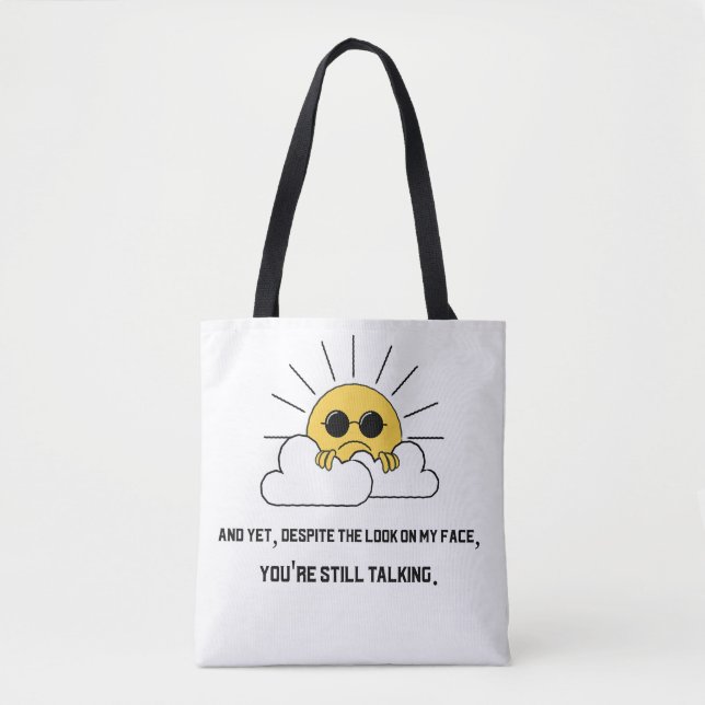 Grumpy sun Tote Bag (Front)