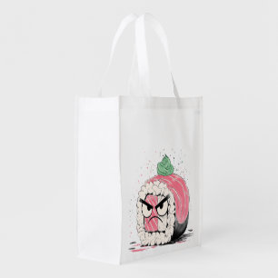 Grumpy Sushi Grocery Bag
