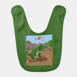 Grumpy T Rex Baby Bib