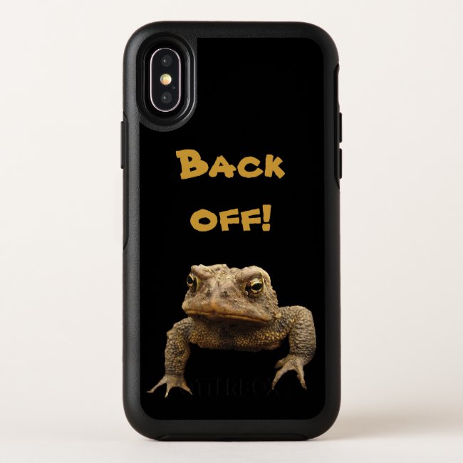 Grumpy Toad Says Back Off OtterBox iPhone X Case
