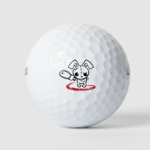 Grumpy Voodoo Bunny Golf Balls