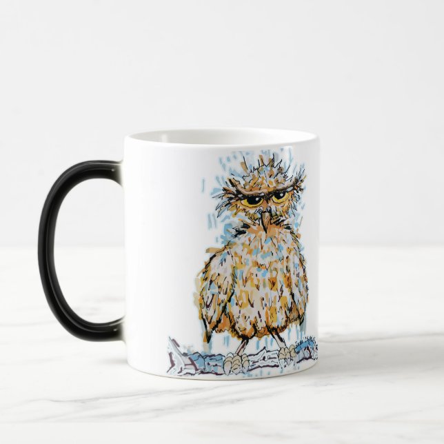 Grumpy Wet Owl Color Morph Mug (Left)
