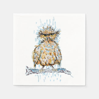 Grumpy Wet Owl Napkins